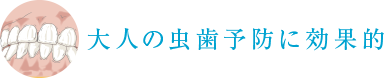 大人の虫歯予防に効果的